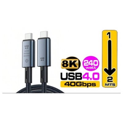 Con este cable USB 4.0 la transferencia de datos es